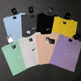 Nike solid color logo round neck pullover short sleeve printed T-shirt-2755